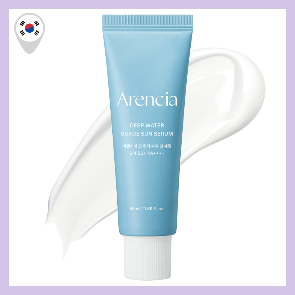 [Arencia] Deep Water Surge Sun Serum Fps50 + PA + 50ml-Defesa UV Hidratante , Calmante Cica PDRN E Complexo Peptídeo ,