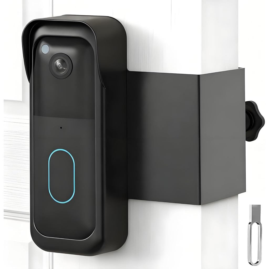 Anti-Theft Blink Doorbell Mount,No-Drilling Non-Blocking Motion Sensor Design,Apartment Door Bell Kits for Renters,Weath