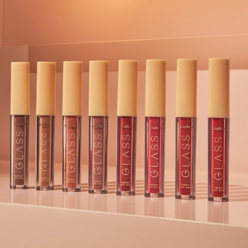 Batom Líquido Soft Blur GLASS By Ruby Rose HB-579