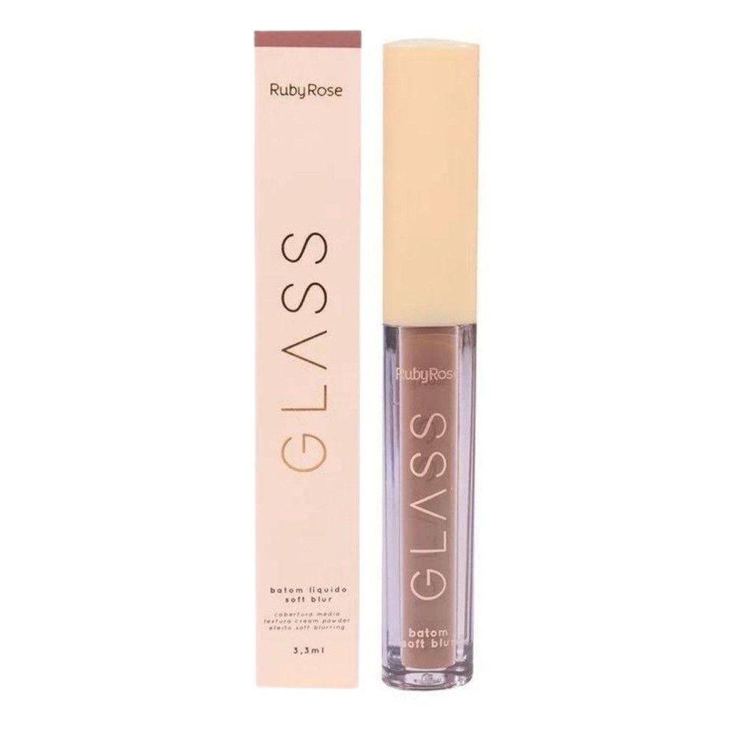 Batom Líquido Soft Blur Ruby Rose Glass Bg01 3,3ml