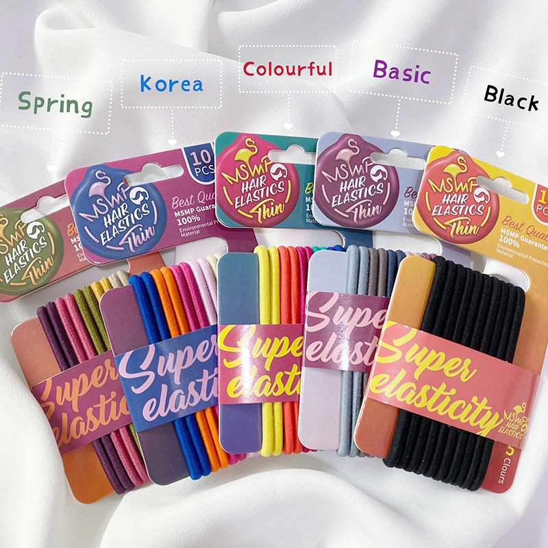 * Prego Nana * 10 Pcs Coreano De Alta Qualidade Doce Cor Básica Corda De Cabelo Simples E Versátil Tiara