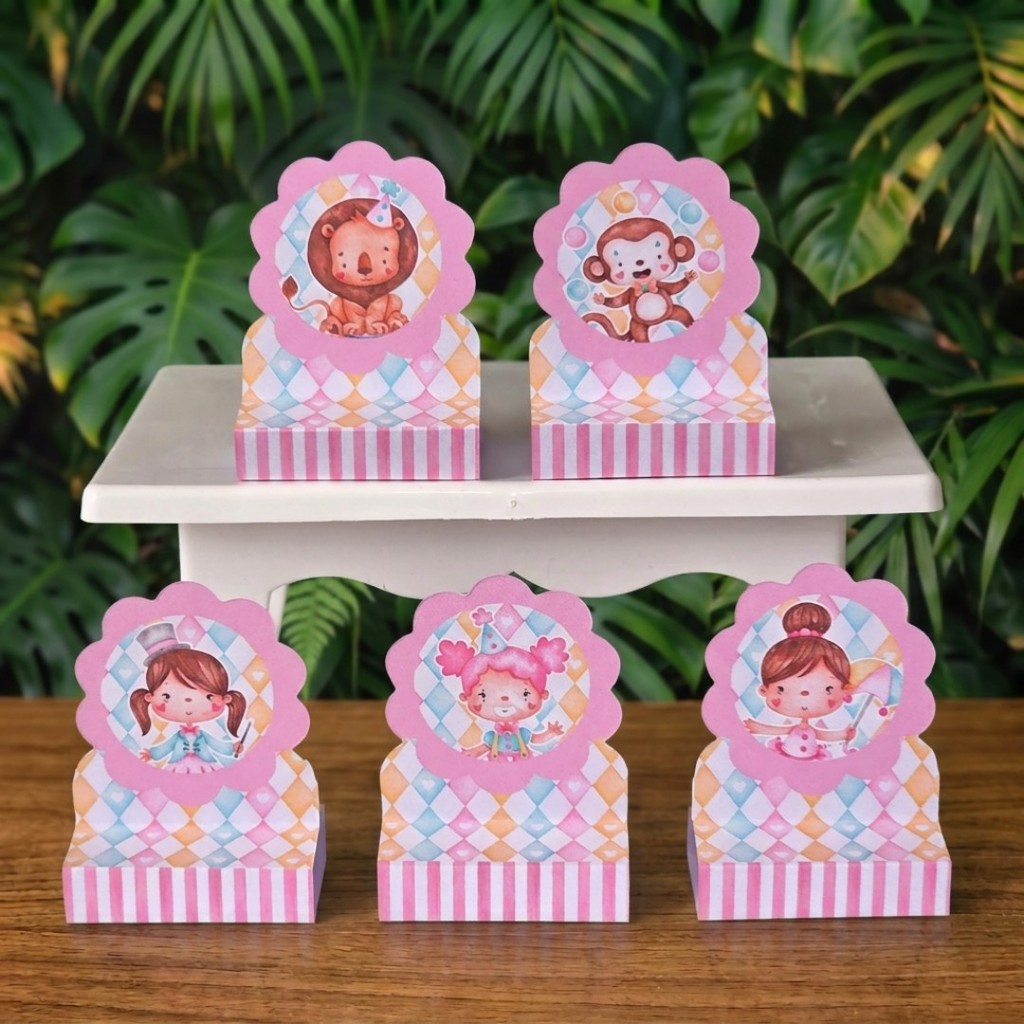 Porta bis duplo CIRCO ROSA MENINA lembrancinhas personalizadas mimos para aniversario infantil decoração mimos