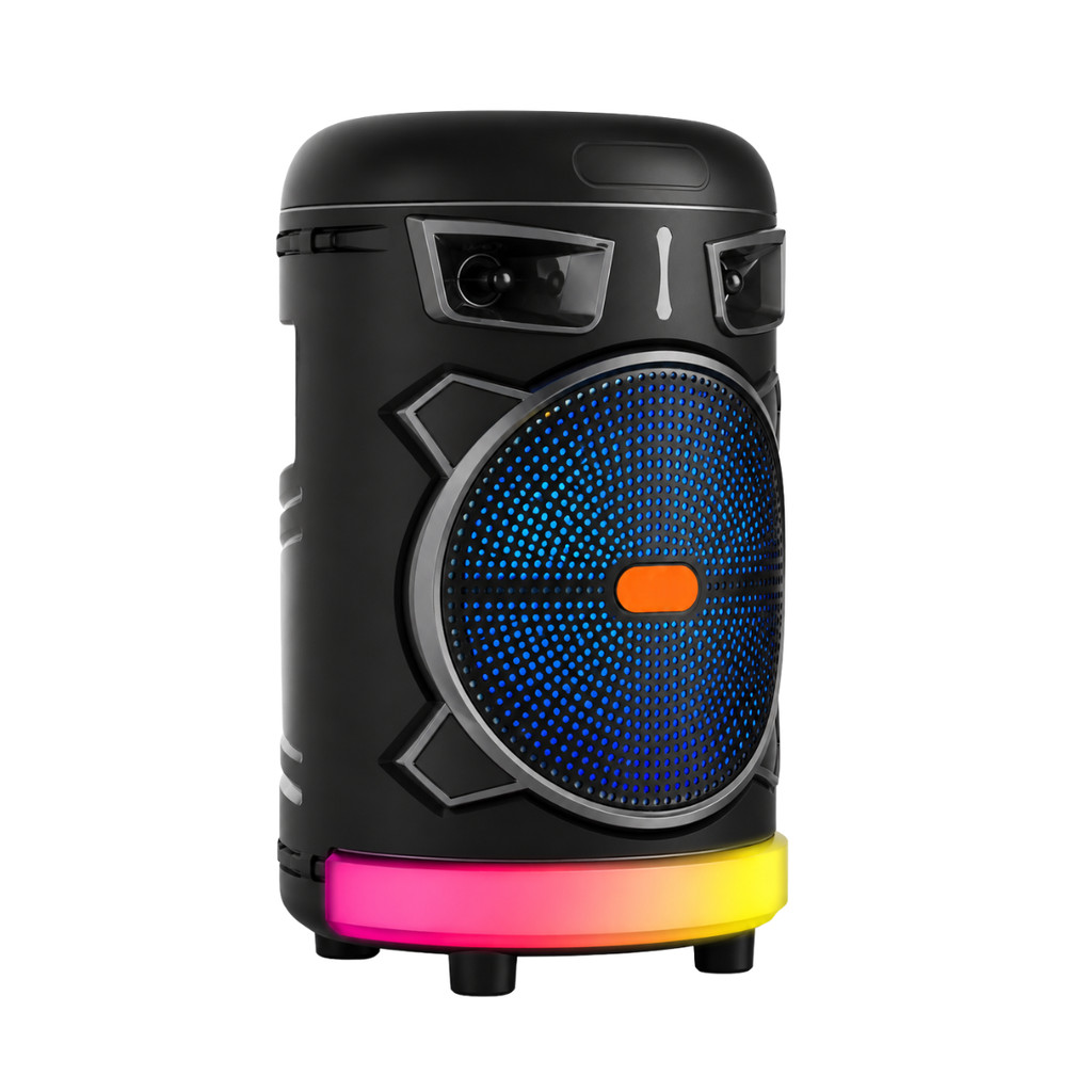 Caixa De Som Bluetooth 120W Potente LED RGB Entrada P10 P2 USB Cartão Altomex AL-3929