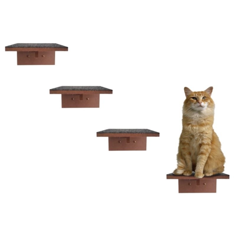 04 steps  degraus  grandes para gatos mdf de 15mm 20x20
