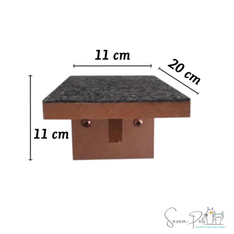 2 steps degraus para gatos com carpete MDF 15mm