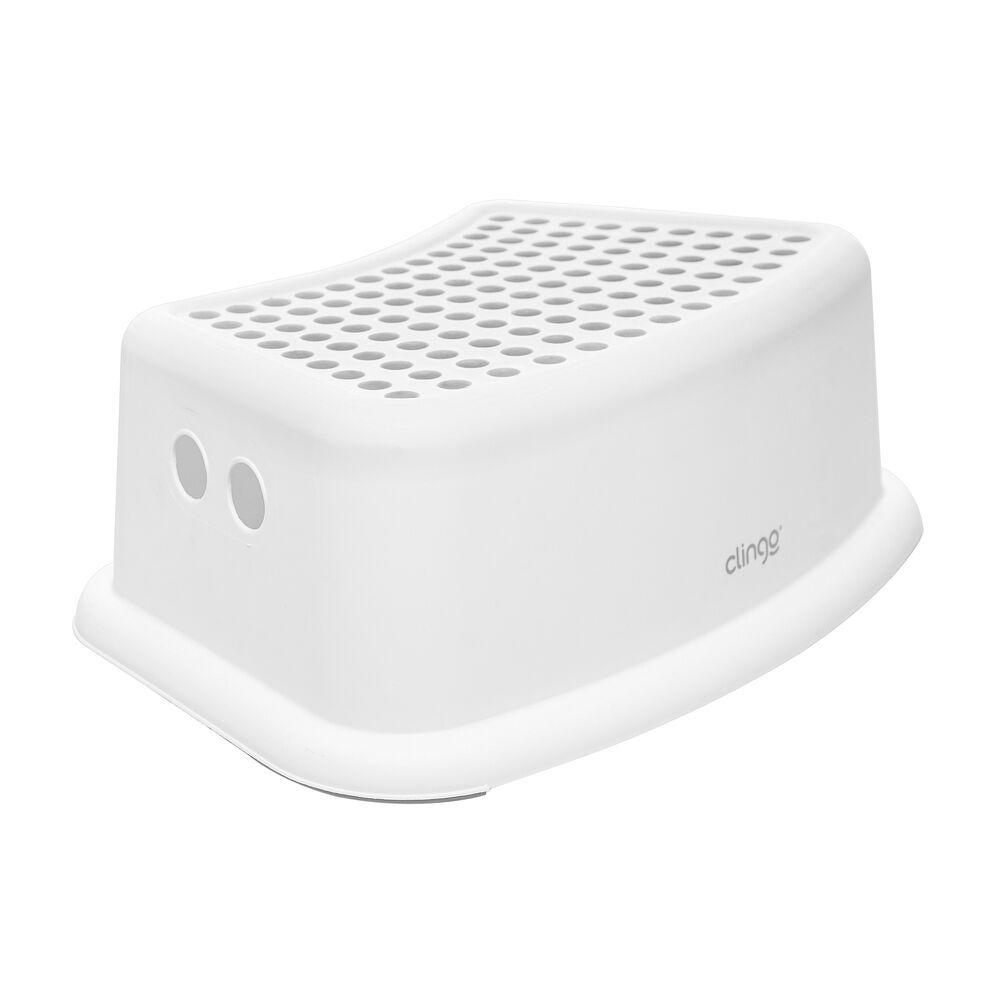 Degrau Infantil Antiderrapante Step Dots Cinza - Pia, Vaso e Banheira