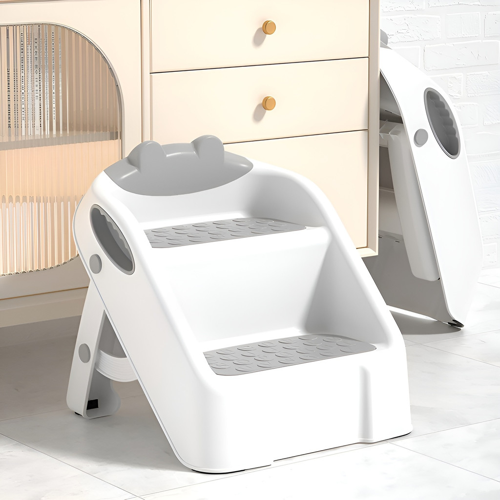 【Facilidade para Crianças】Kids Step Stool Helps Kids Reach Sink/Toilet Independently - Escada Dobrável/Degrau Infantil/A