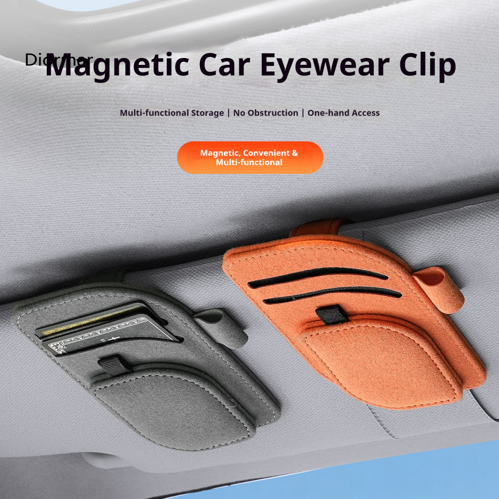 Sun Visor Glasses Clip Car Sunshade Clamp Sunglasses Holder Luxury Leatherette Eyeglasses Hanger Universal for Secure fo