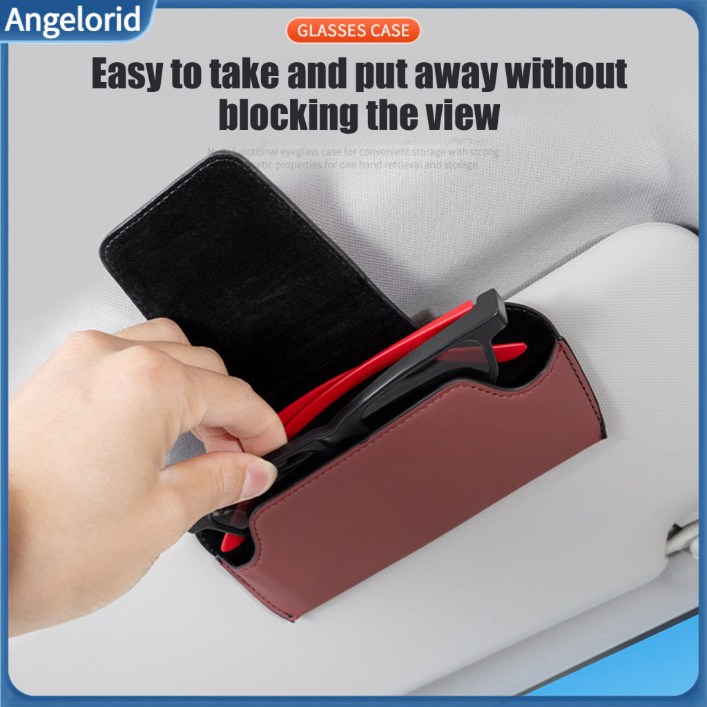 Car Glasses Holder for Sun Visor Auto Organizer Universal Sunglasses Clip Multi-function Storage for Cards and Small Ite