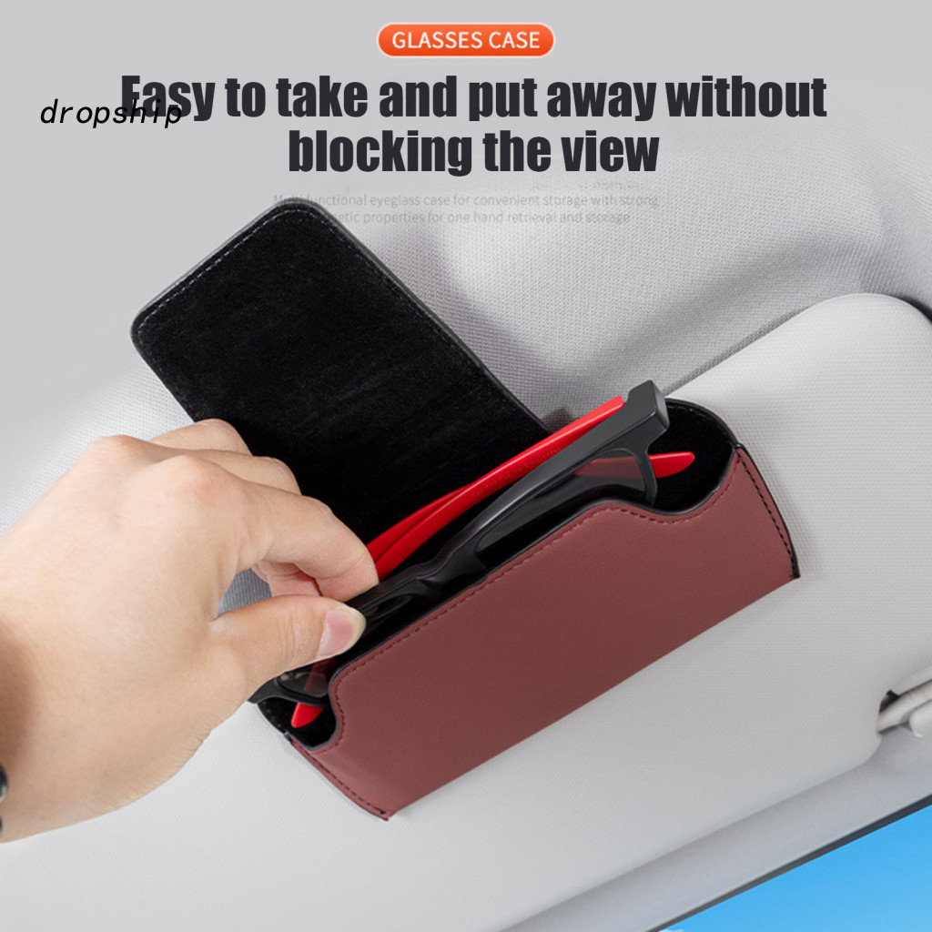 Portable Eyewear Storage for Car Glasses Holder for Sun Visor Universal Sunglasses Clip Multi-function Organizer for Car