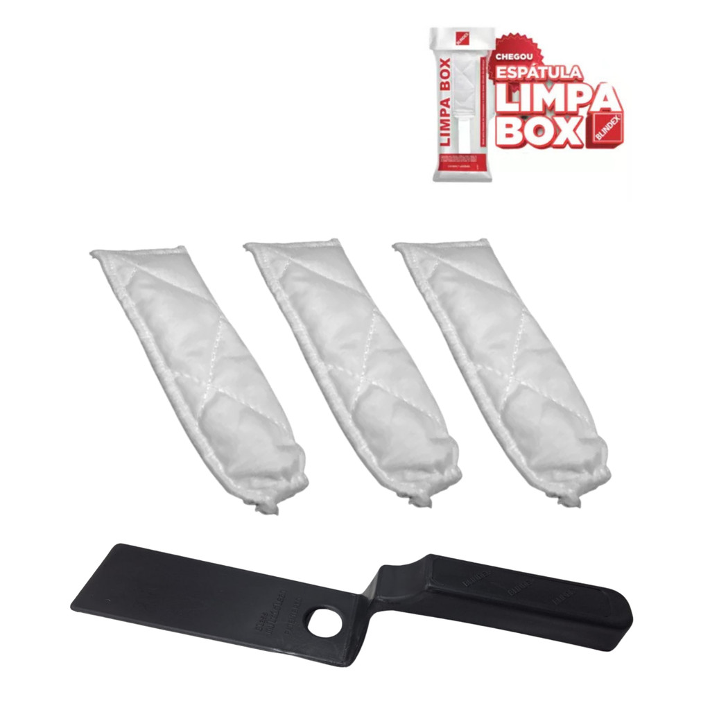 Limpador de Transpasse Espátula + 3 Refil Limpador Box Vidro