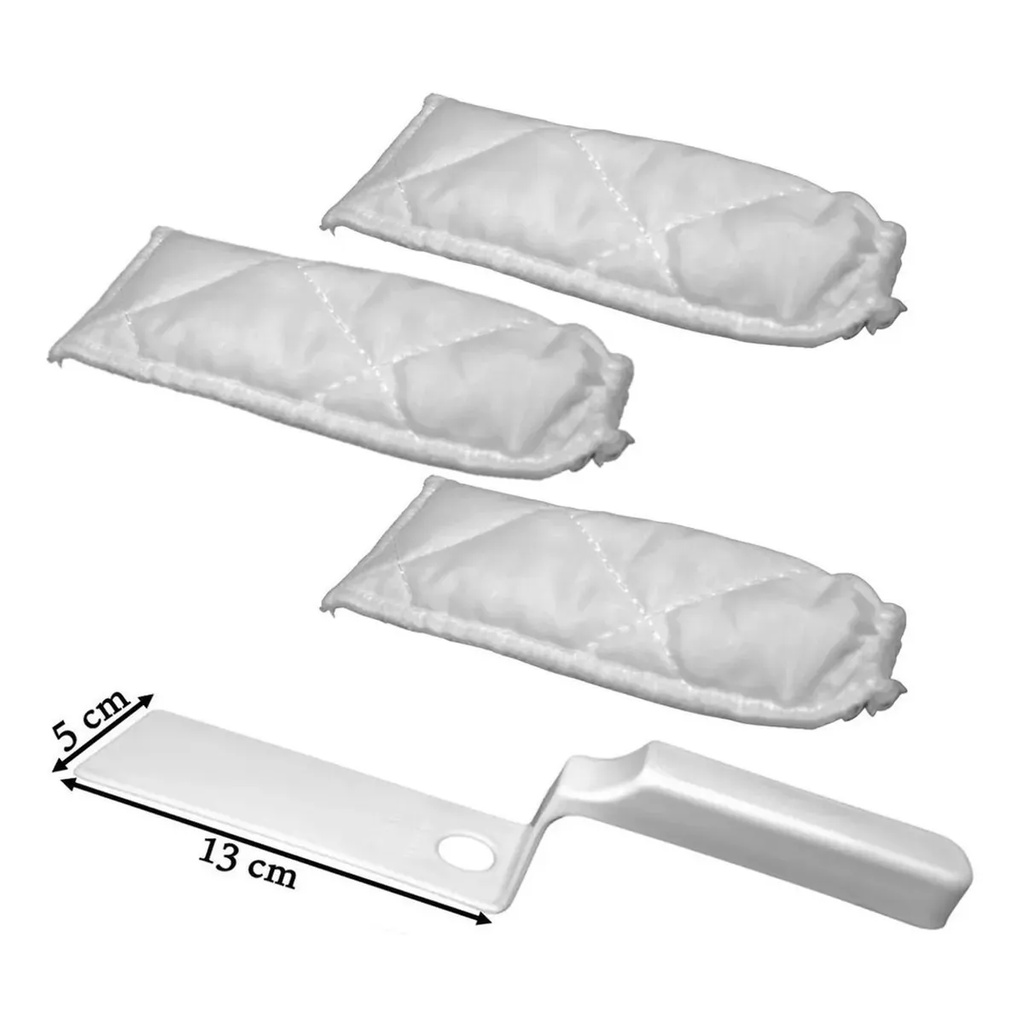 Limpador De Transpasse Espatula + 3 Refil Limpador Box Vidro Janelas