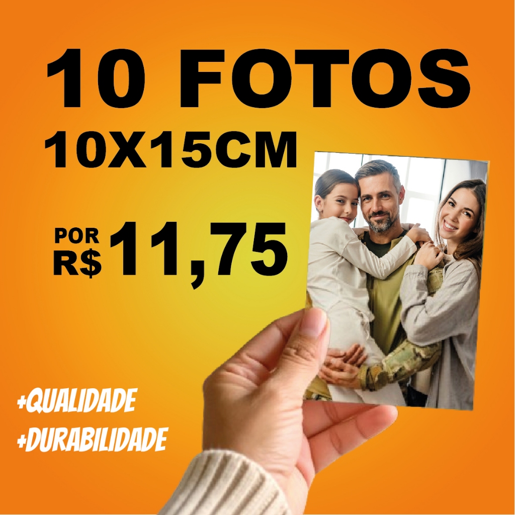 Revelação de fotos - 100 FOTOS 10X15cm