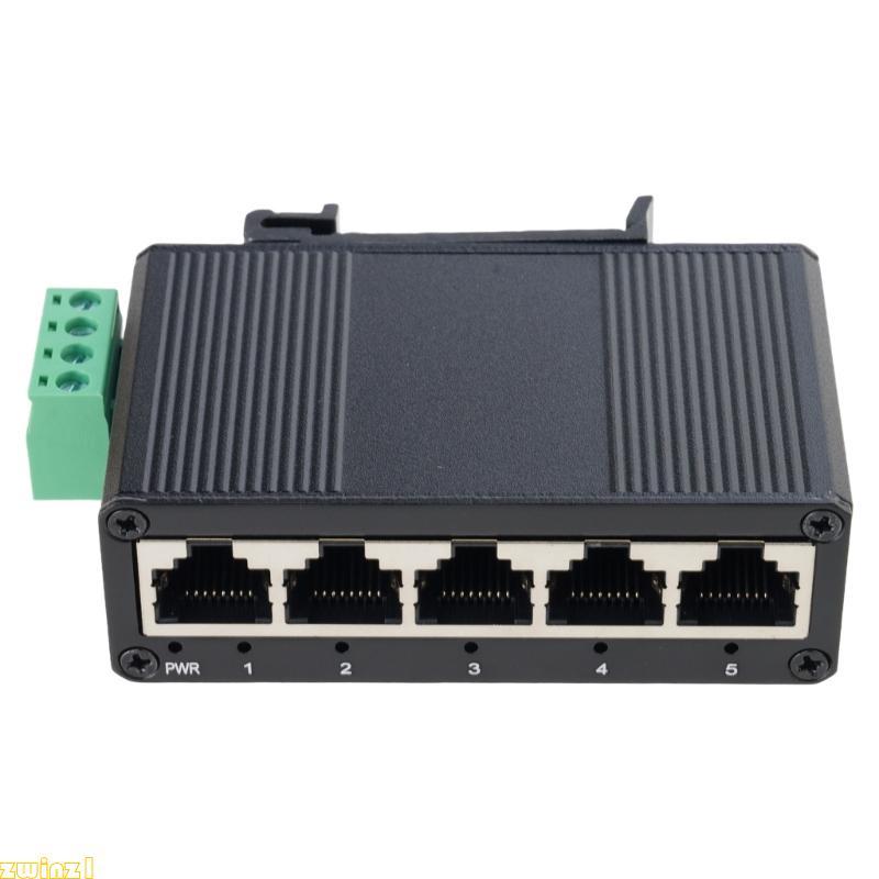 zwinz1 Design Instalação Trilho DIN Caixa Alumínio Para Switcher Ethernet 5 Portas