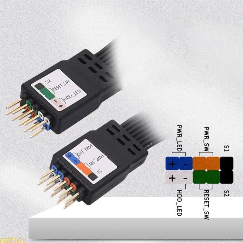 zwinz1 Durabilidade 9Pin Fio Extensão Do Painel Frontal Para Interruptores Alimentação Da Placa-Mãe LED E