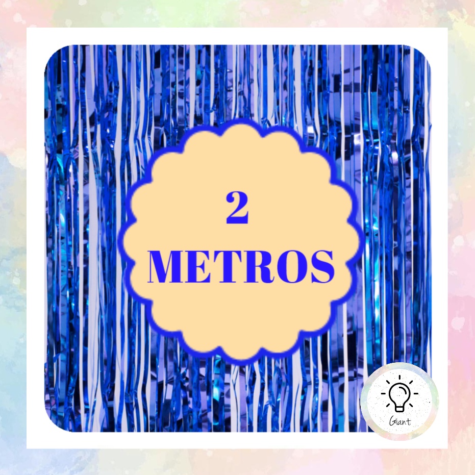 Cortina De Fitas Franja 2x1m Azul Escuro Marinho Autoadesiva Decoração Festa Carnaval Halloween Aniversário Eventos Chá Revelação Menino