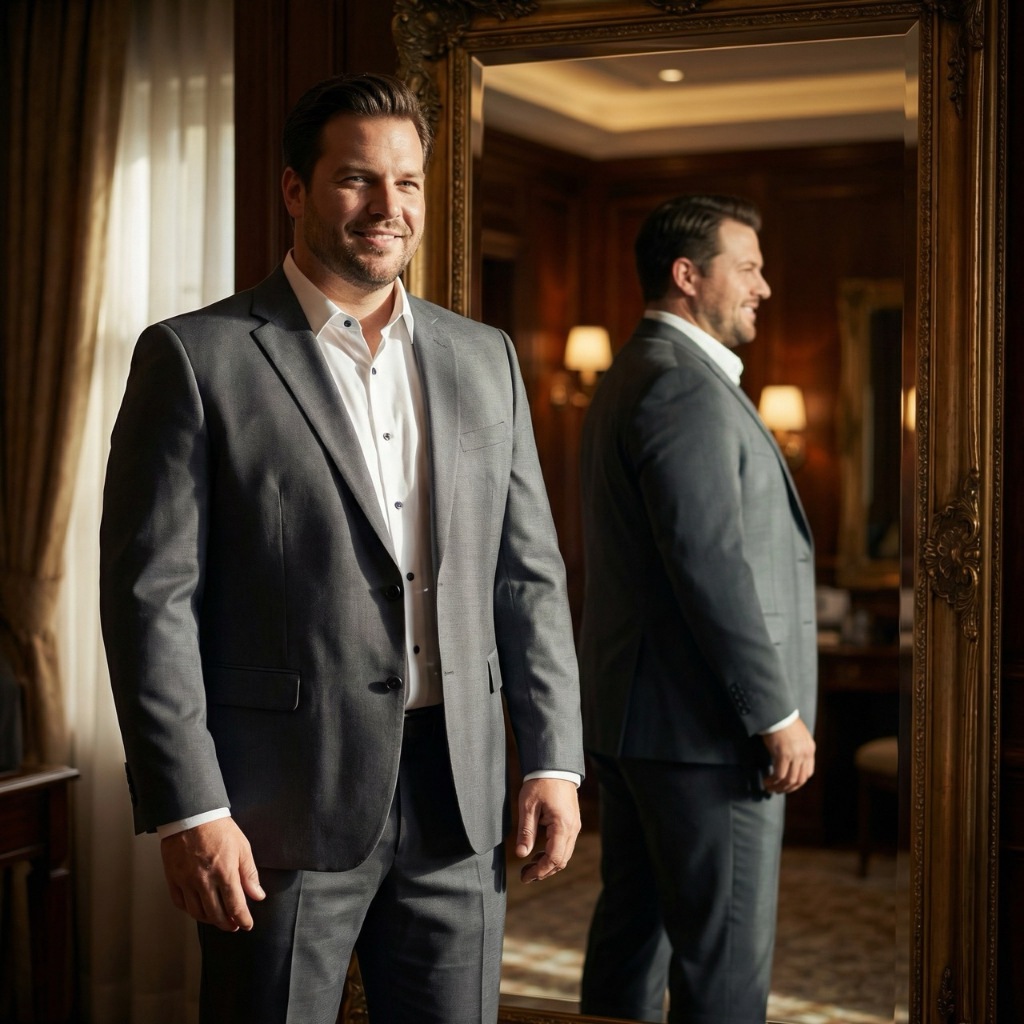 Terno Masculino Plus Size Completo Premium Corte Italiano Alfaiataria Azul Marinho Escuro