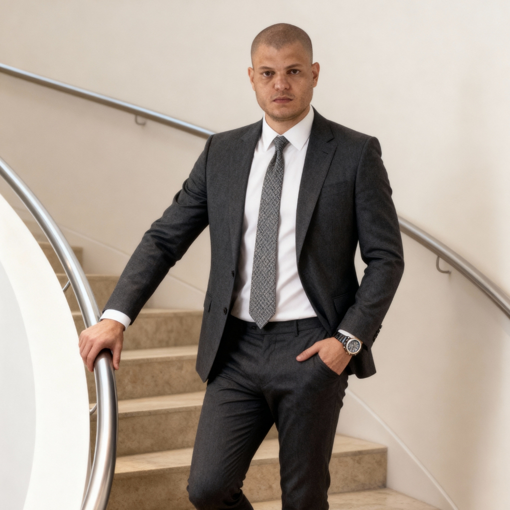 Terno Masculino Completo Premium Corte Italiano Alfaiataria Azul Marinho Escuro Masculino