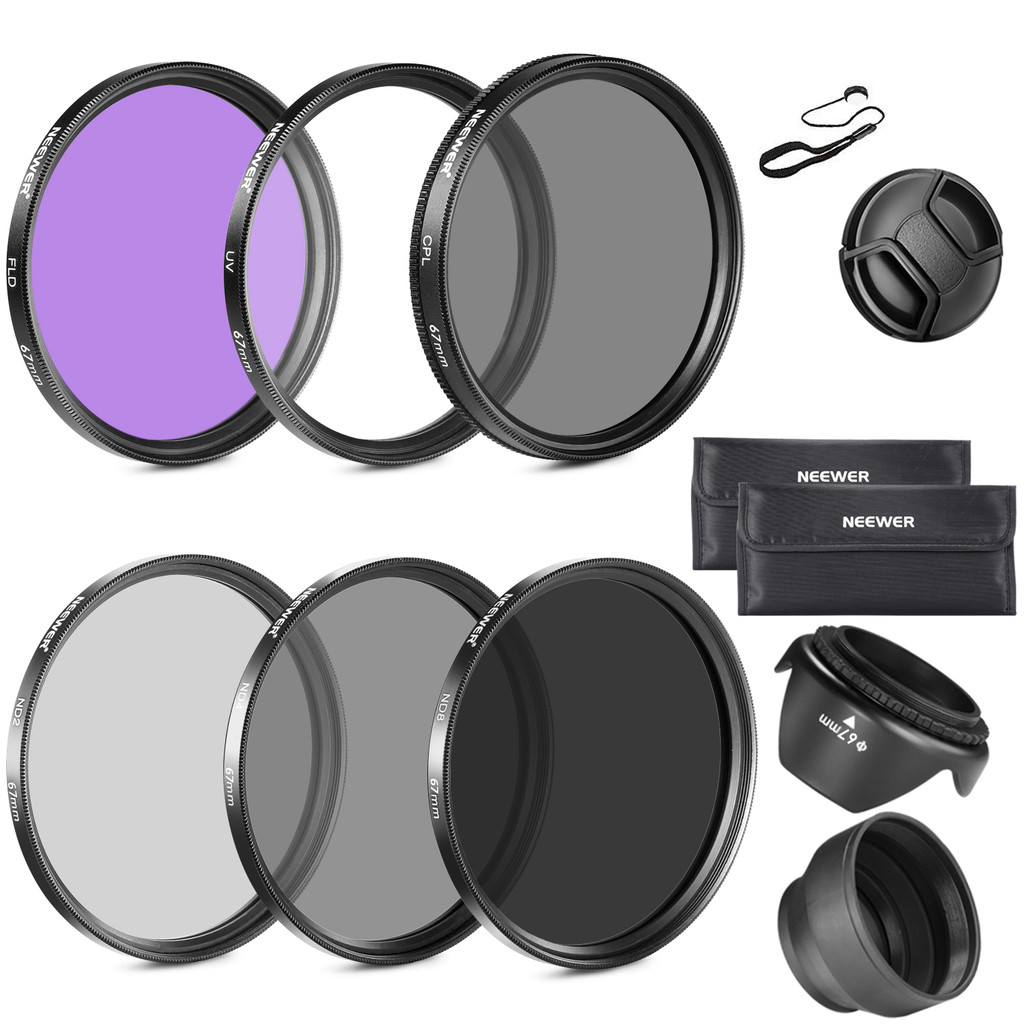 NEEWER/NEEWER Micro SLR Filtro de câmera CPL Polarizador FLD Lente fluorescente Lente protetora UV ND2/ND4/ND8 ND8 ND Fi