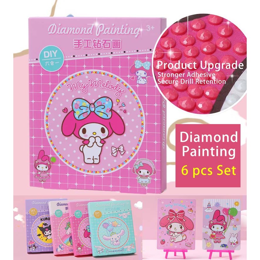 ‌ Kit De Pintura De Diamante De Brinquedos DIY Padrão De Desenho Animado 6 Peças Presente