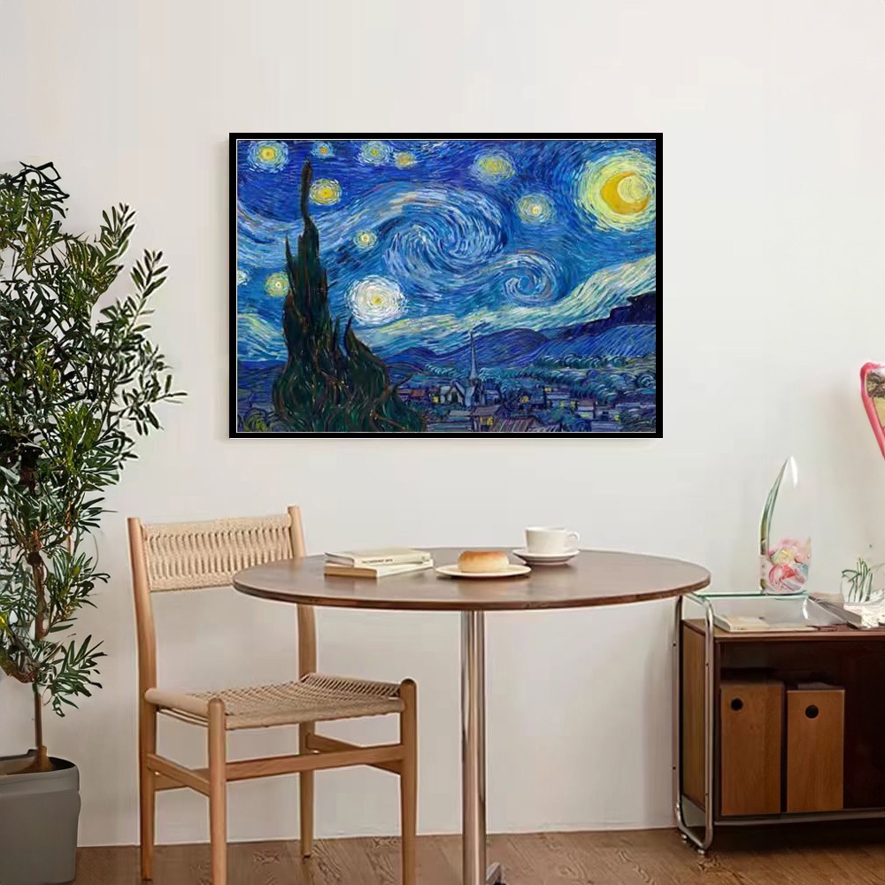 37x57cm Conjunto de Pintura em Diamante Grande com Moldura /Sem molduras - Arte do Céu Noturno, Perfeito para Decoração