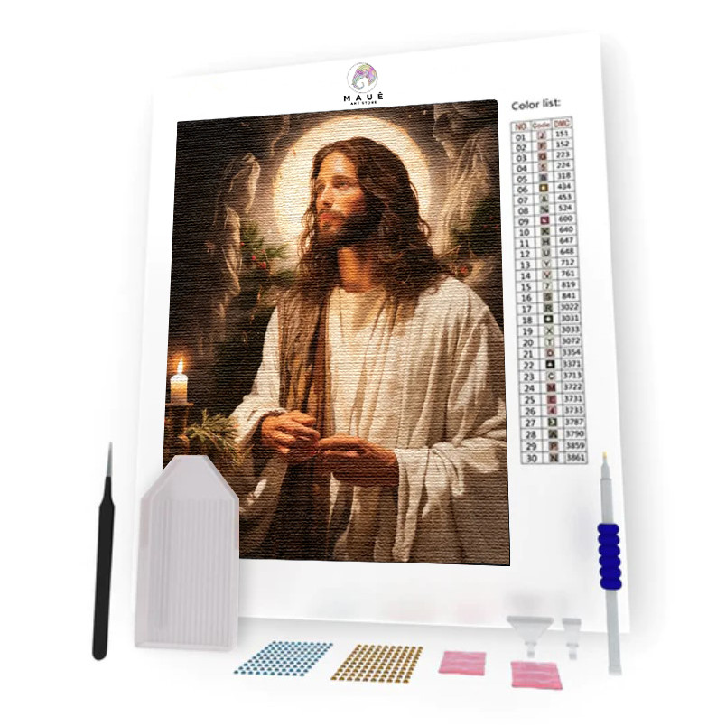 Kit Pintura Diamante - Jesus Cristo (Diamond Art)