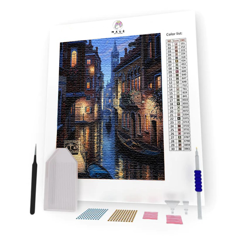 Kit Pintura Diamante - Canais de Veneza  (Diamond Art)