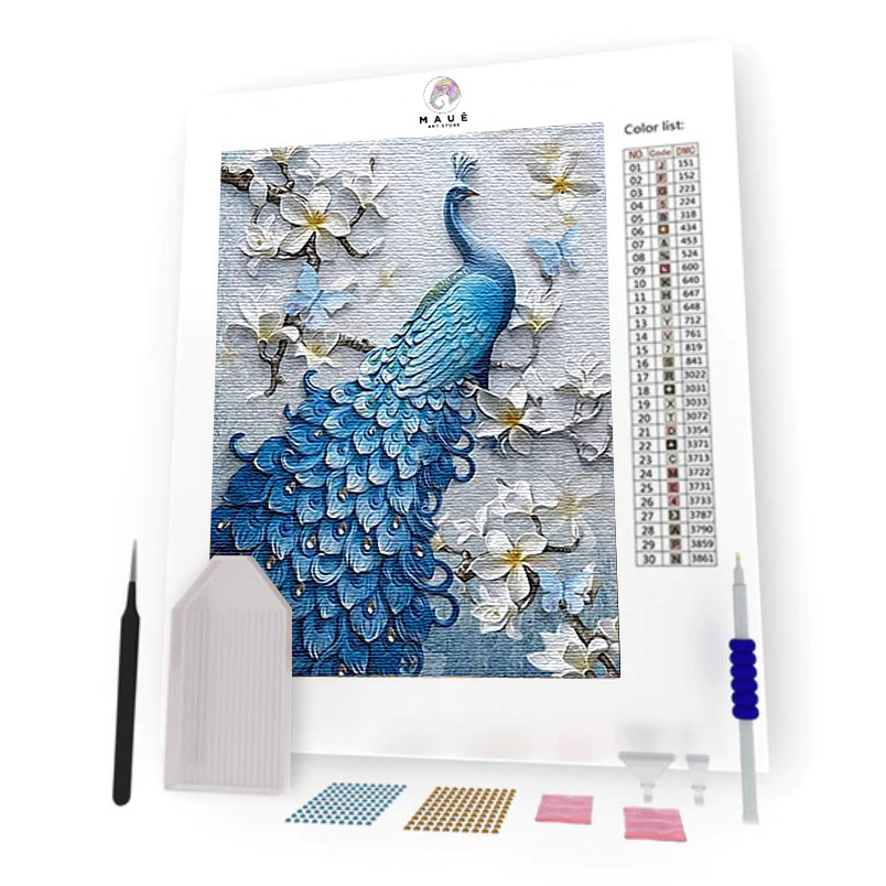 Kit Pintura Diamante - Pavão (Diamond Art)