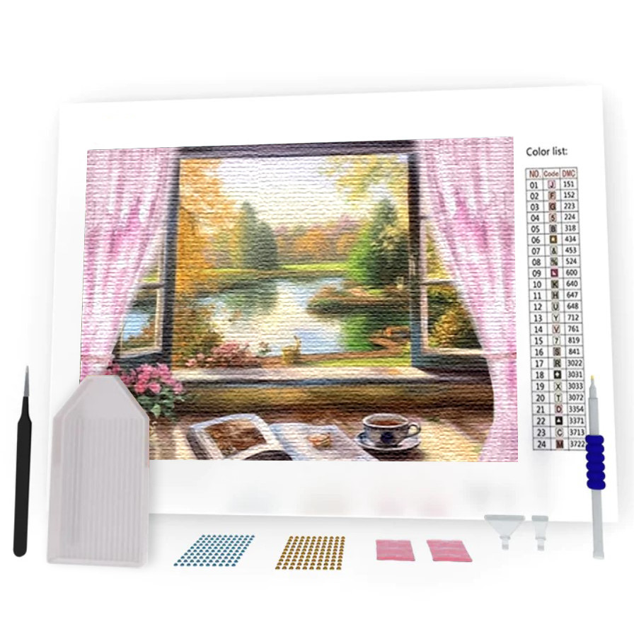 Kit Pintura Diamante - Vista da Janela (Diamond Art)