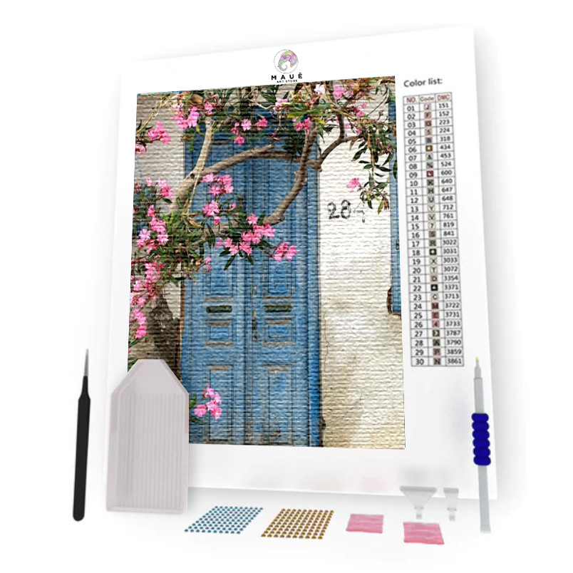 Kit Pintura Diamante - Porta Florida (Diamond Art)
