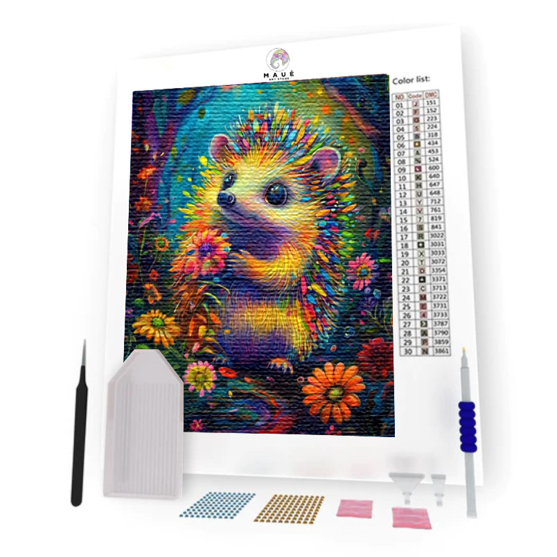 Kit Pintura Diamante - Ouriço (Diamond Art)