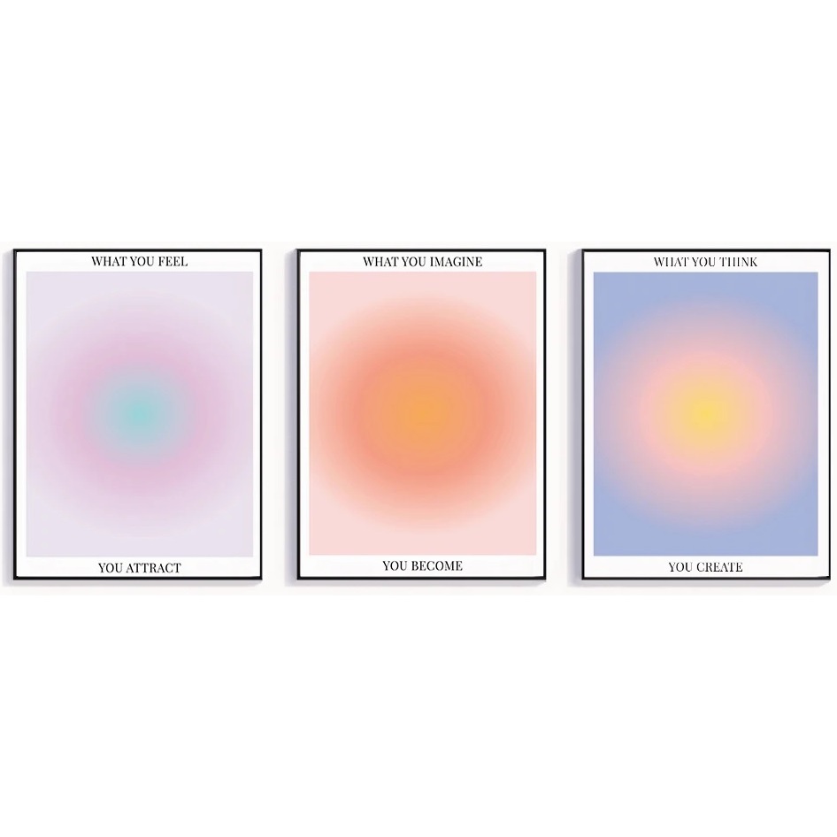 Quadro decorativo Positivo Aura Espiritual Gradiente 40x60