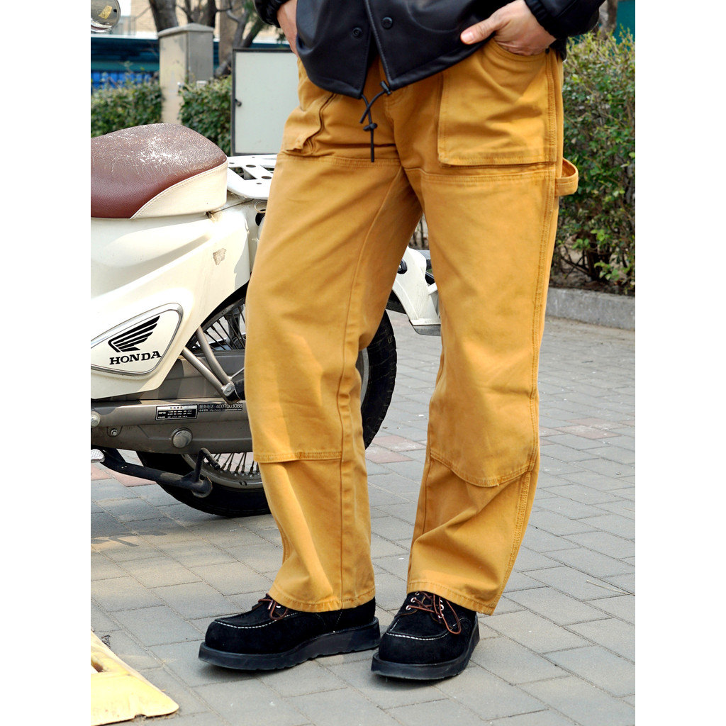Estilo ocidental carvão preto camurça couro Goodyear costurado 875 botas gerais de cano baixo masculino Retro Martin bot