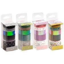 WASHI TAPE - ENJOY/BLACK/BOT/ - KIT C/ 4 - BRW