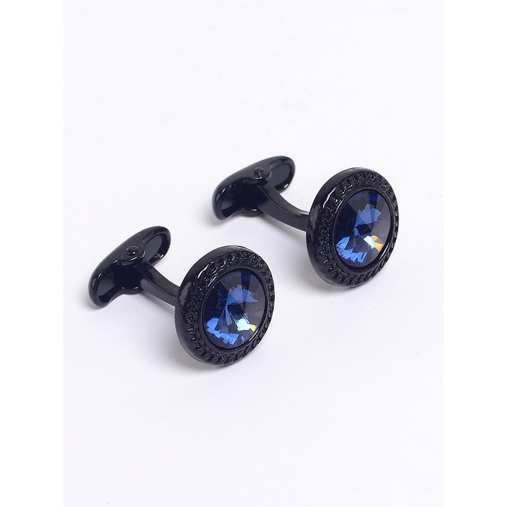 Preto safira azul diamante abotoaduras camisa francesa masculina botões manguito unhas negócios elegante novo estilo bot