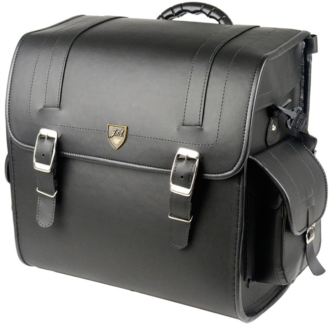 Alforge Traseiro Wester Custom 35 Litros em Couro Sintético Liso Preto
