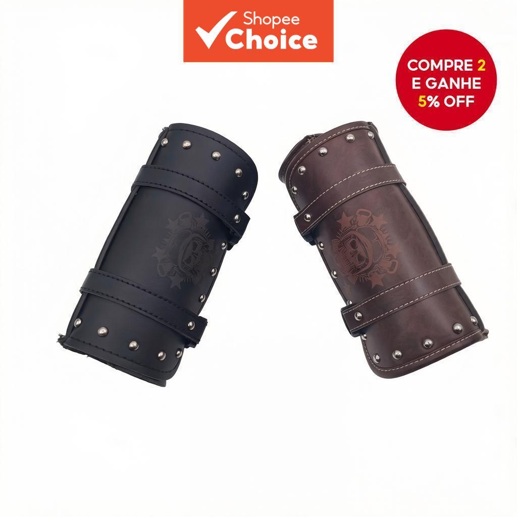 Alforjes Universais De Couro PU Para Motocicleta , Bolsa Traseira Com Design De Caveira