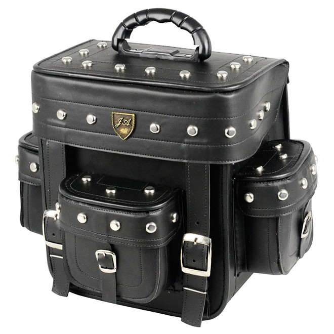 Alforge Traseiro (Bolsa) Custom Mini 22 Litros em Couro C/ Cravos