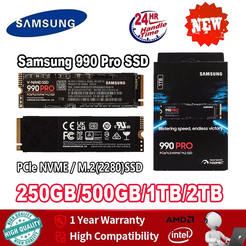 OEM Samsung 990 Pro SSD 500GB 1TB 2TB Disco Rígido Interno De Estado Sólido NVMe M . 2 2280 TLC PCIe Gen 4.0 x 4 Para La