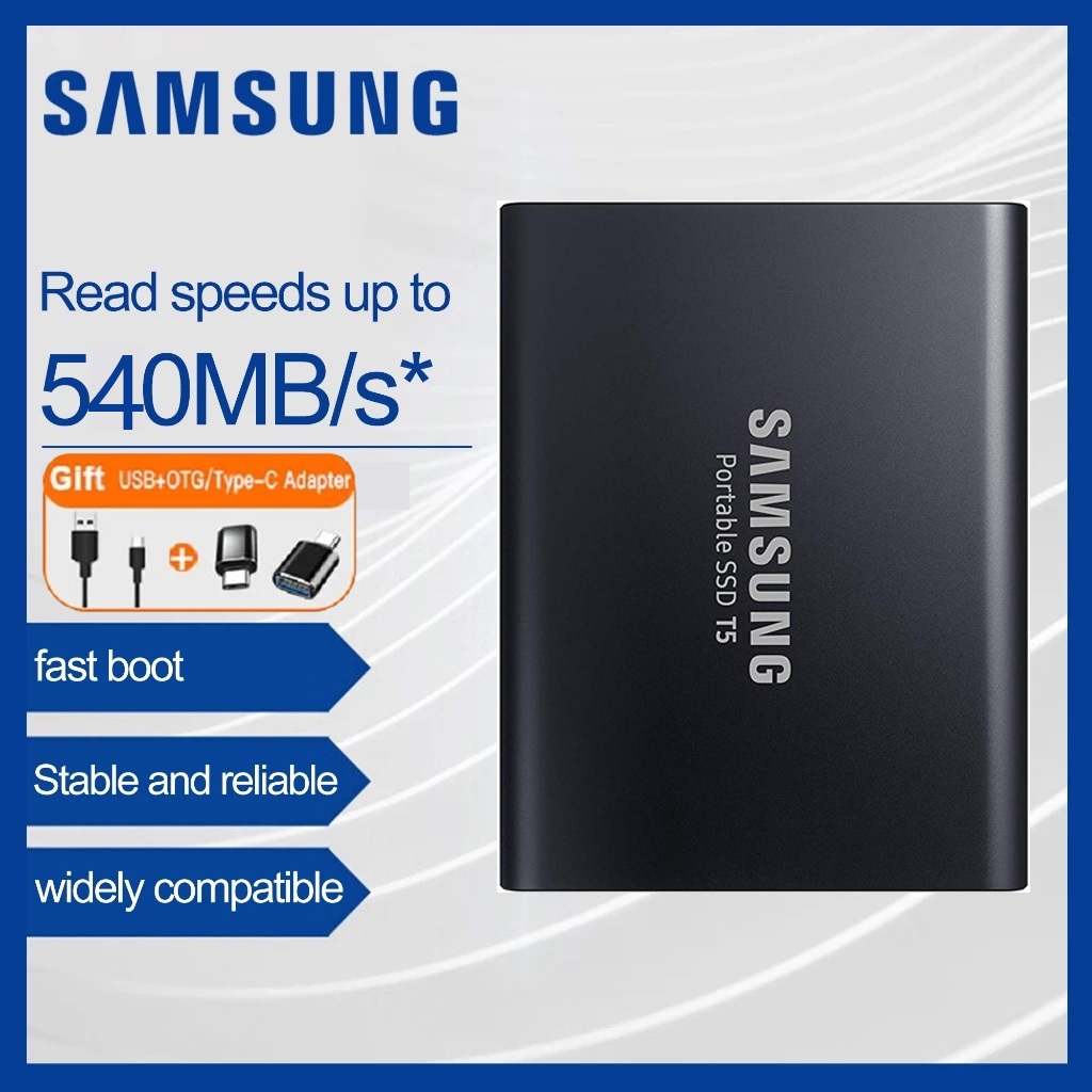 Original Samsung T5 Externo SSD 2TB4TB8TB16TB Estado Sólido Hd Externo Para Desktop Portátil Disco Rígido Externo