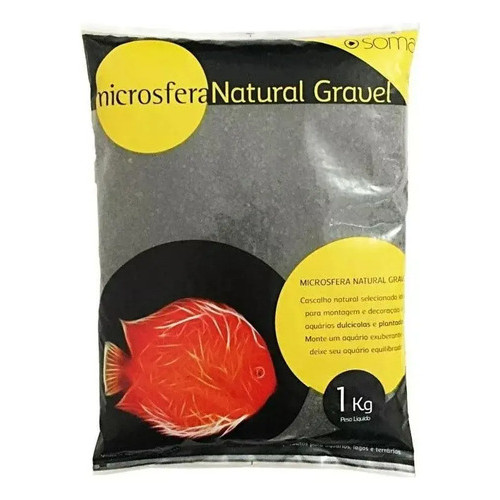 Substrato Soma Microsfera Natural Gravel Pebble Black (3-5mm
