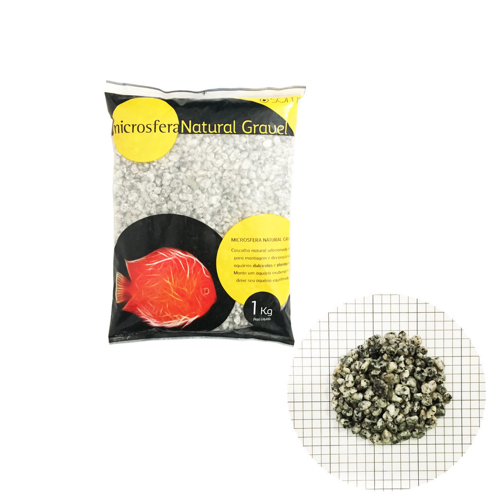 SUBSTRATO SOMA MICROSFERA NATURAL GRAVEL DALMATA(4-6mm)-1KG
