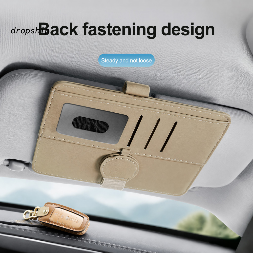 Portable Car Sunglass Case Sunglasses Clip for Sun Visor Glasses Holder Multifunctional Organizer Ticket Card Storage Po