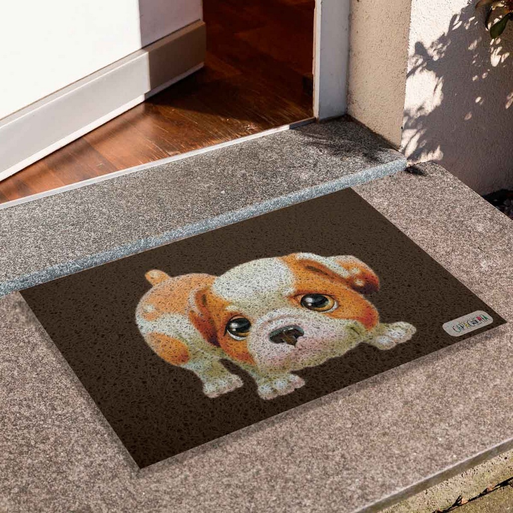 Tapete de Porta Divertido Capacho Pet - Buldogue Ingles