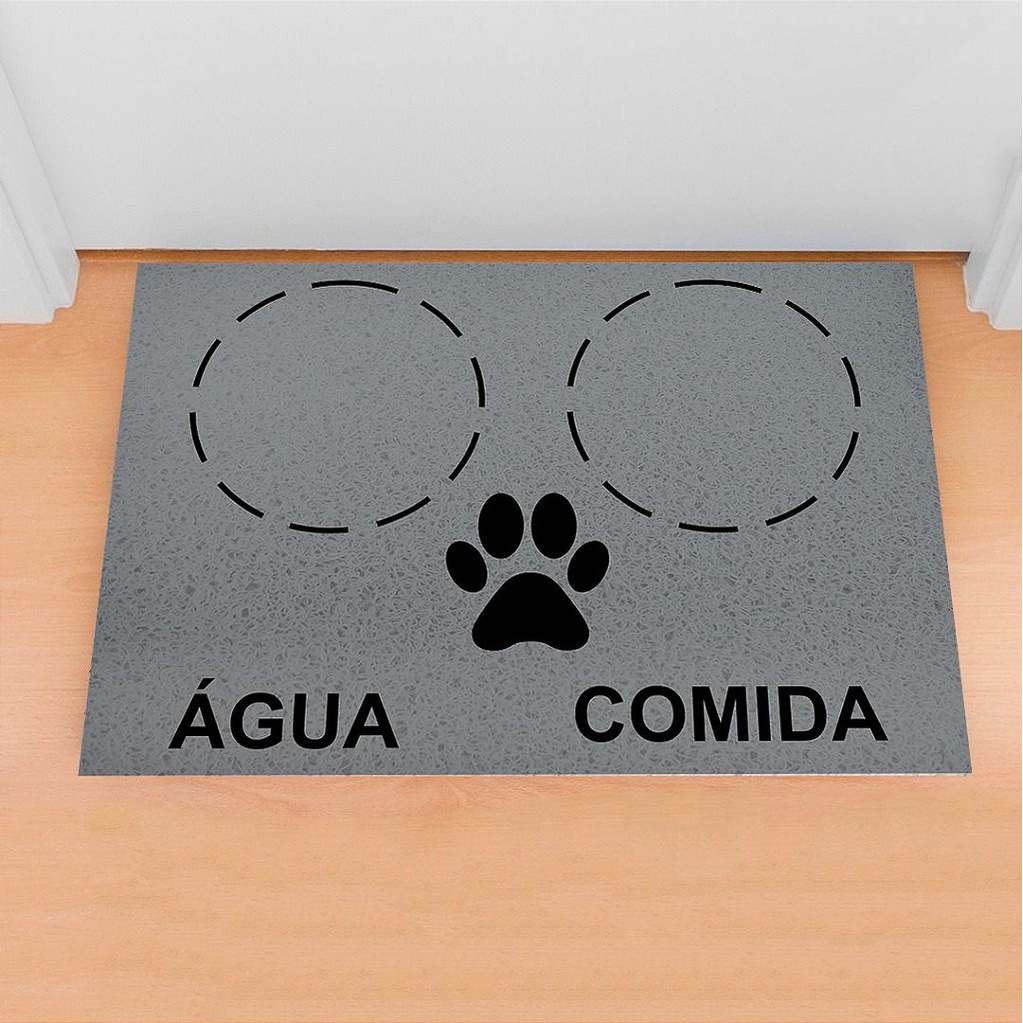 Tapete de Porta Divertido Capacho Pet -  Hora Do Lanche