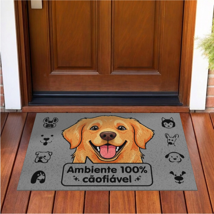 Capacho Pet Porta Entrada 100% Cãofiável 25CA192