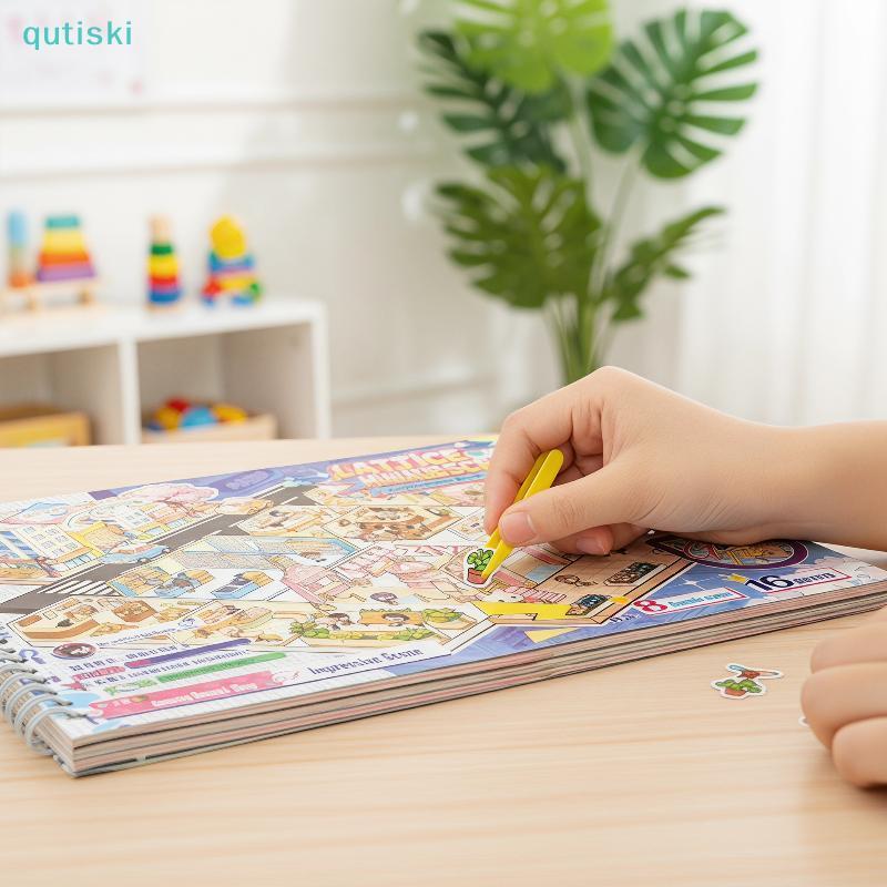QUTI Mini Cena Com Tema 3D Divertido Stiers 8 Estilos Decalques Reutilizáveis Para Alívio Do Estresse Scrapbooking , Diá