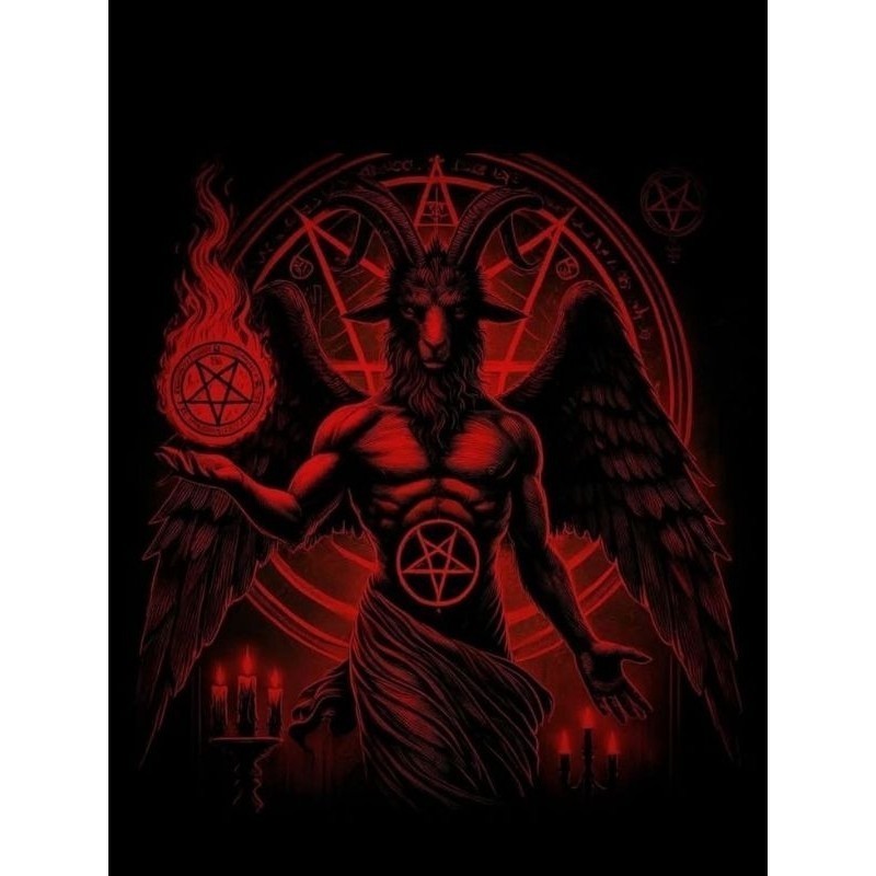 Quadro Mestre Belzebu Bode Preto Cabra Preta Placa Decorativa MDF tamanho ENVIO IMEDIATO