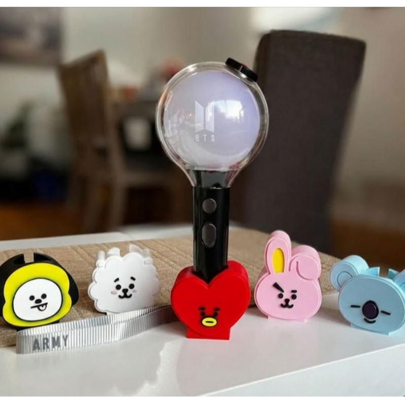 Suporte Lightstick BTS BT21 Kpop Base Decorativa Cooky Tata RJ Presente Fã Army