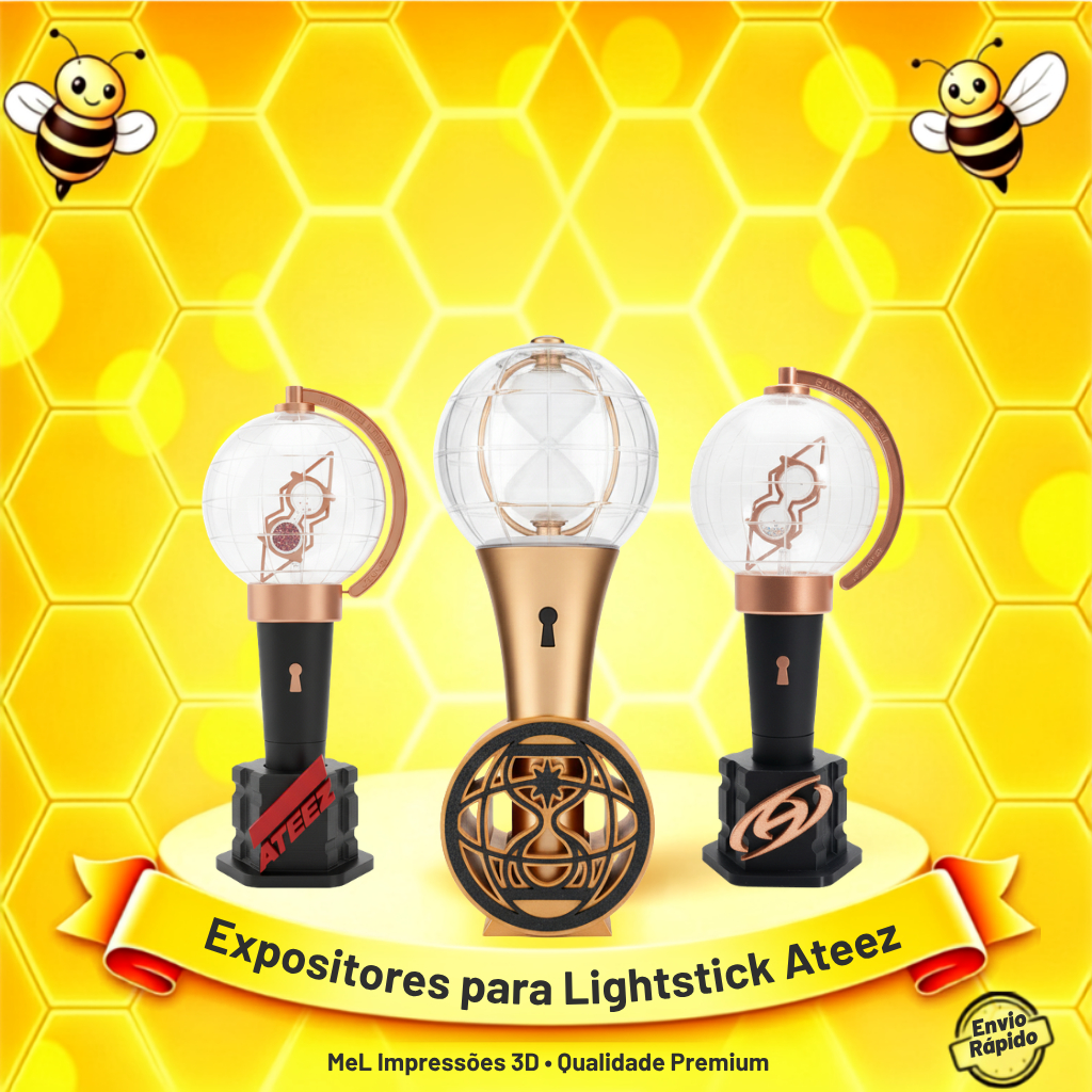 ATEEZ - Suporte para LightStick Lightiny | Expositor Personalizado Impresso em 3D para Fãs ATINY
